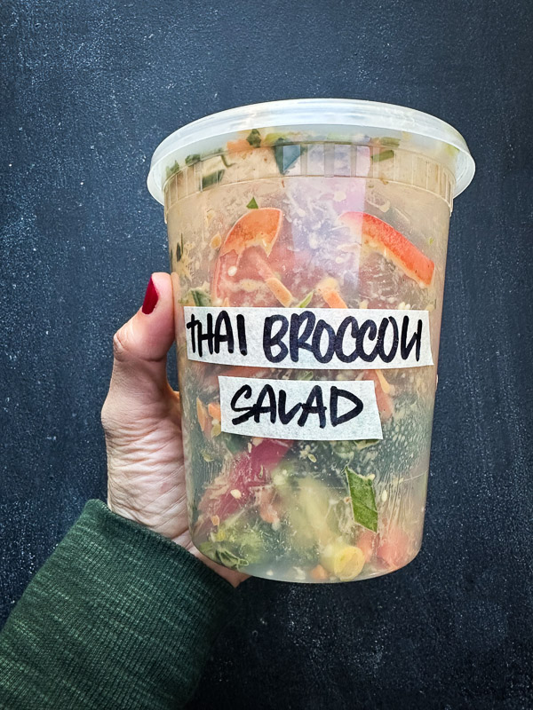 Thai Broccoli Salad – A crunchy, vibrant salad packed with bold flavors. Tossed with a zesty peanut dressing, this refreshing dish is perfect for meal prep, potlucks, or a light, nourishing meal. Find the recipe on Shutterbean.com #healthyrecipes #mealprep #saladlove #eattherainbow