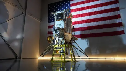 Intuitive Machines Intuitive Machines' IM-2 mission lunar lander, Athena, in the company's Lunar Production and Operations Center.