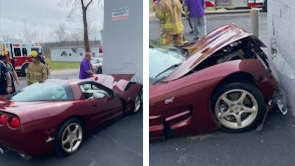 Woman Blames Flip-Flops For Crashing Corvette Into Building