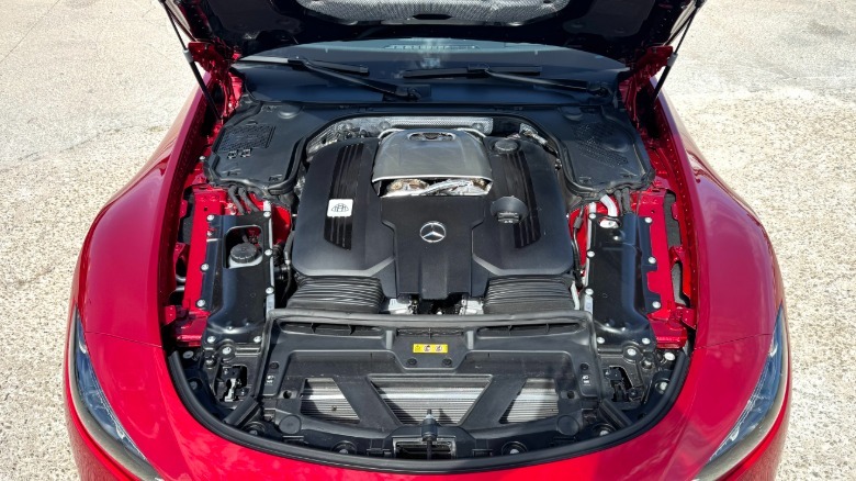 the Maybach SL's engine