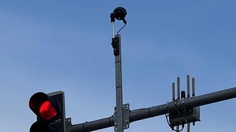Traffic sensor used to help regulate traffic flow