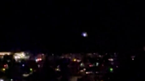 Light-emitting object flies away as Denmark airport closes due to drones – video