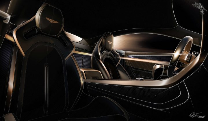 Bentley Supersports Interior Design Sketch Render