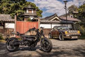 Rough Crafts x GrowthRing & Supply Co. BMW R 12 nineT street tracker to match a safari Porsche 911