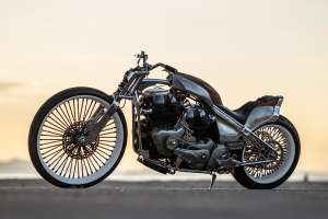 Twin-engine Royal Enfield Classic 650 by CW Zon at Mooneyes 2025